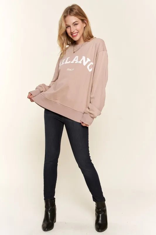 And The Why Washed Milano Pullover Sweatshirt - Grace & Grit Boutique