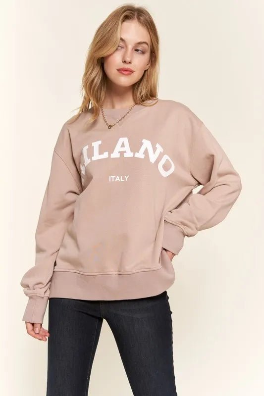 And The Why Washed Milano Pullover Sweatshirt - Grace & Grit Boutique