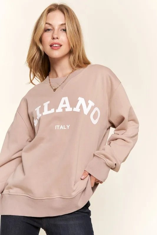 And The Why Washed Milano Pullover Sweatshirt - Grace & Grit Boutique
