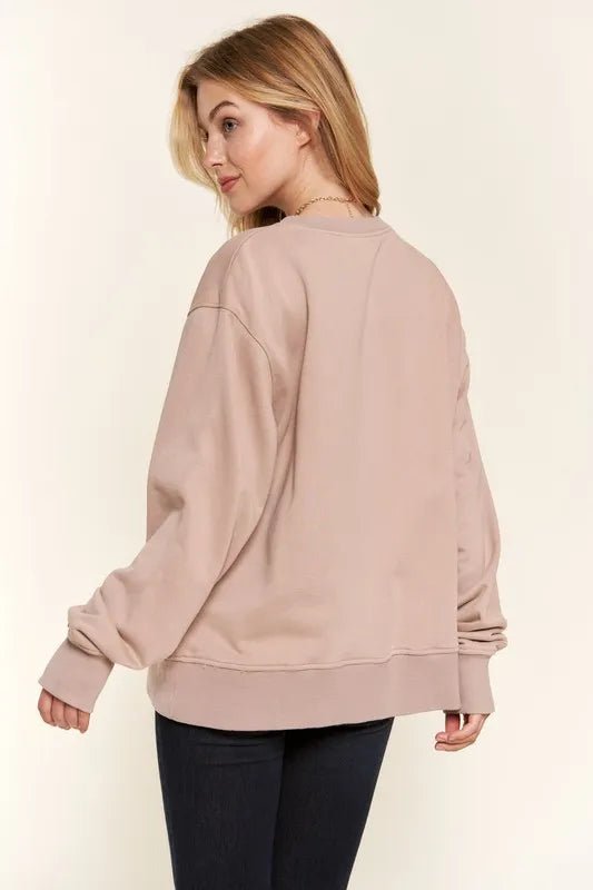 And The Why Washed Milano Pullover Sweatshirt - Grace & Grit Boutique