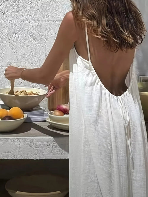 Backless Spaghetti Strap Maxi Dress - Grace & Grit Boutique