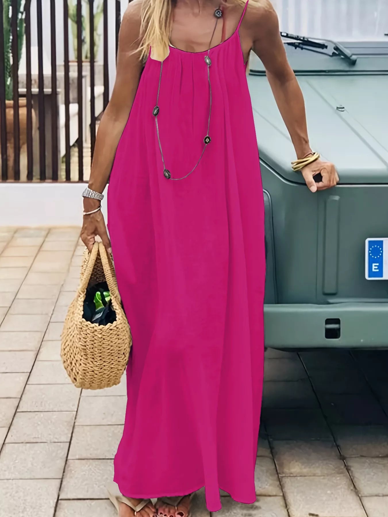 Backless Spaghetti Strap Maxi Dress - Grace & Grit Boutique