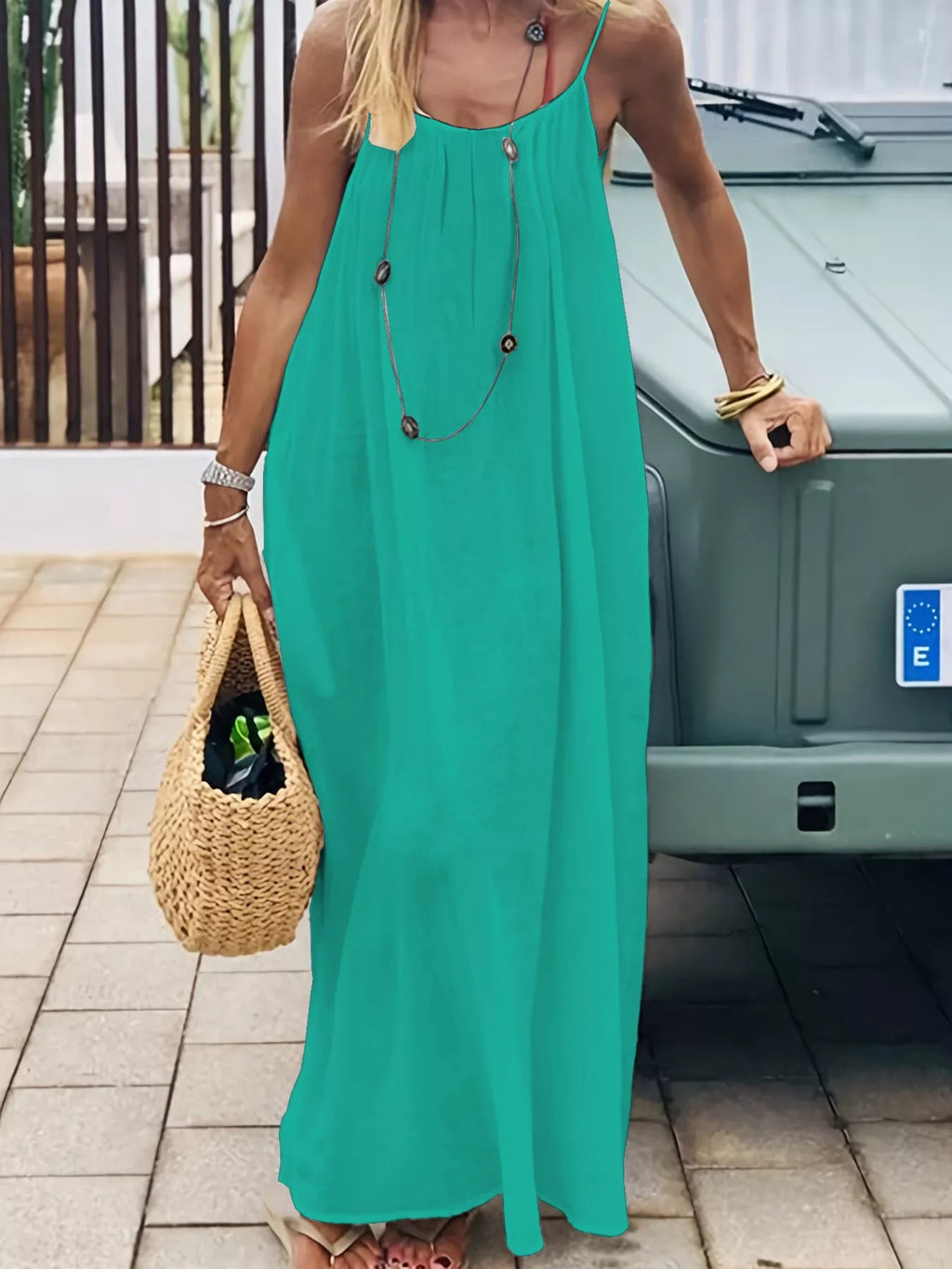 Backless Spaghetti Strap Maxi Dress - Grace & Grit Boutique