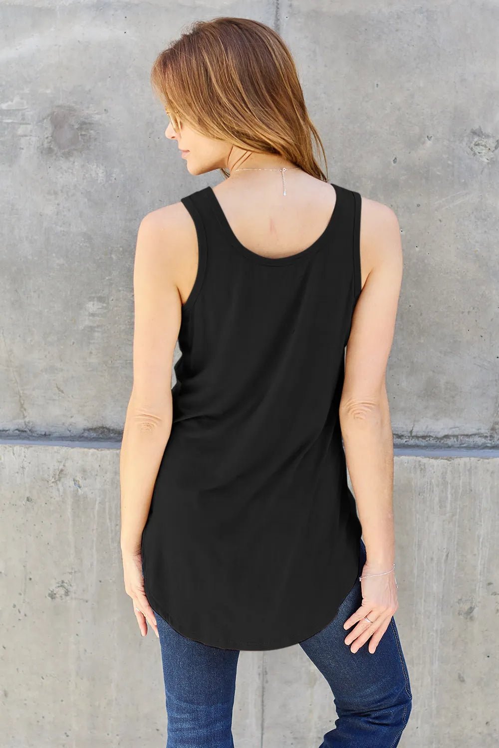 Basic Bae Full Size Round Neck Curved Hem Tank - Grace & Grit Boutique
