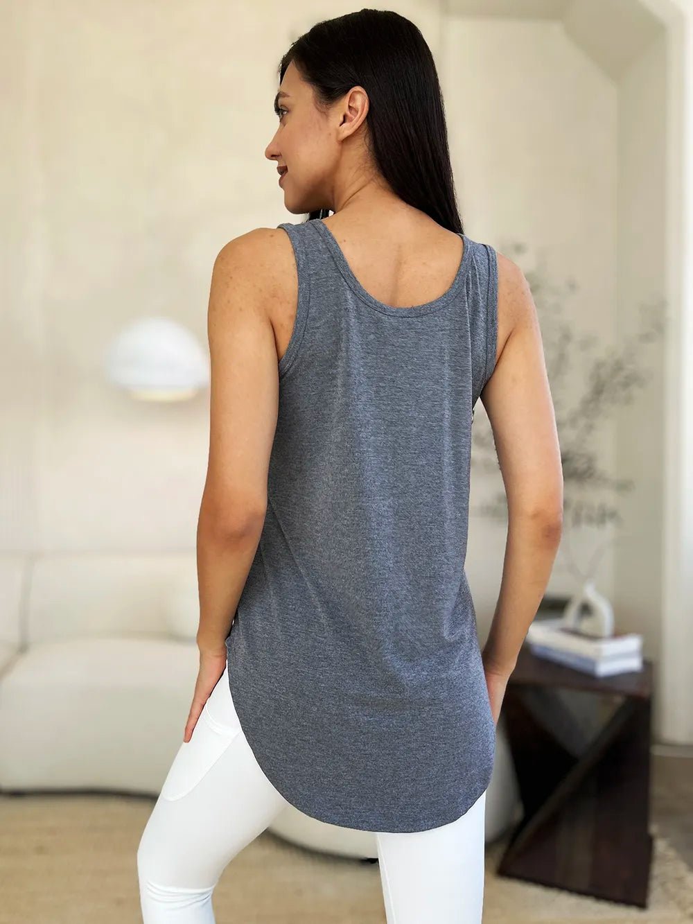 Basic Bae Full Size Round Neck Curved Hem Tank - Grace & Grit Boutique
