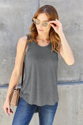 Basic Bae Full Size Round Neck Curved Hem Tank - Grace & Grit Boutique