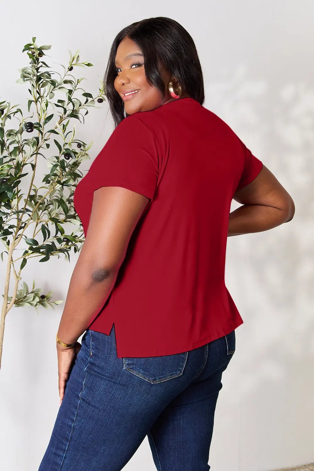 Basic Bae Full Size Round Neck Short Sleeve T-Shirt - Grace & Grit Boutique