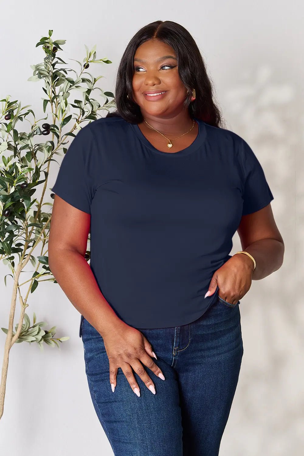 Basic Bae Full Size Round Neck Short Sleeve T-Shirt - Grace & Grit Boutique