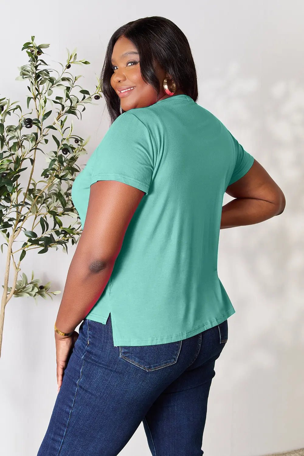 Basic Bae Full Size Round Neck Short Sleeve T-Shirt - Grace & Grit Boutique