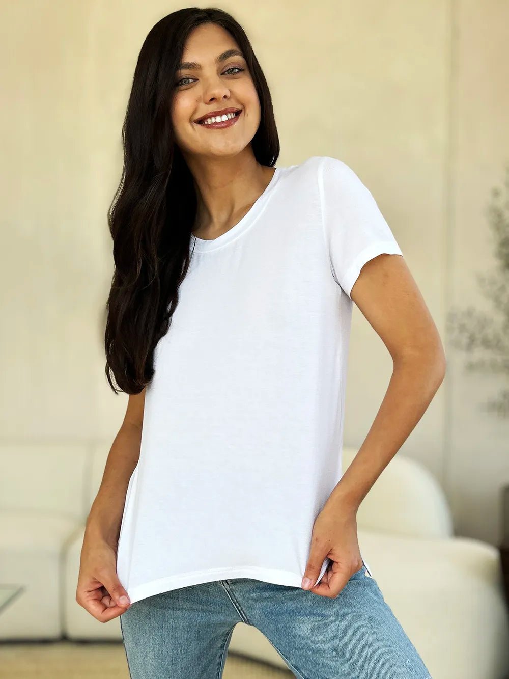 Basic Bae Full Size Round Neck Short Sleeve T-Shirt by Trendsi