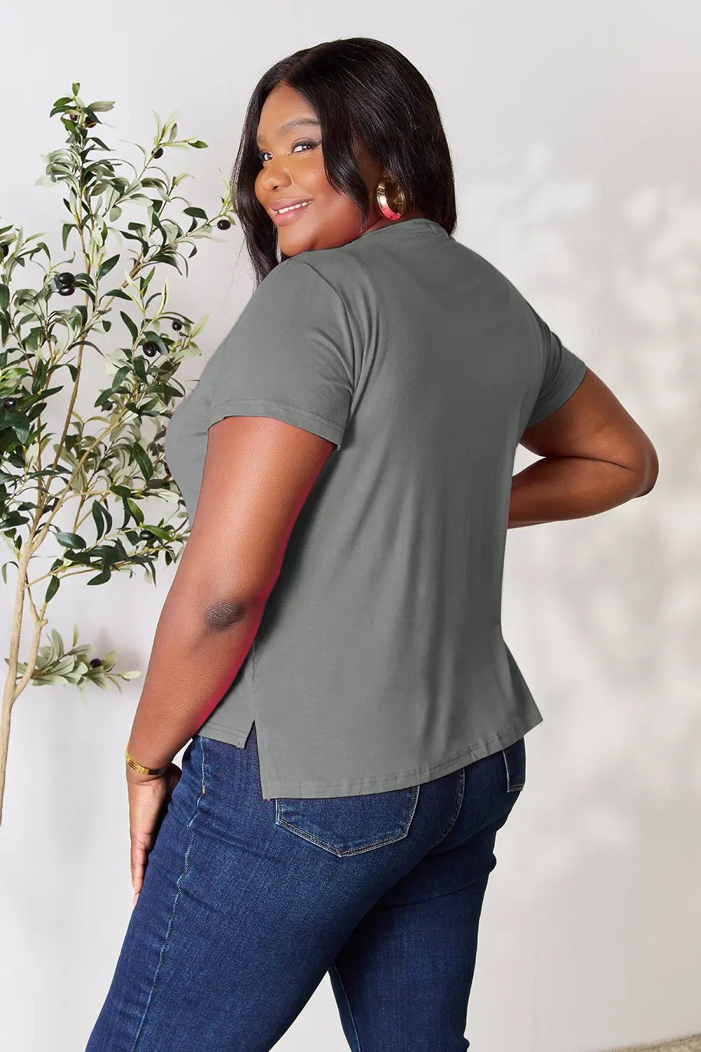 Basic Bae Full Size Round Neck Short Sleeve T-Shirt - Grace & Grit Boutique
