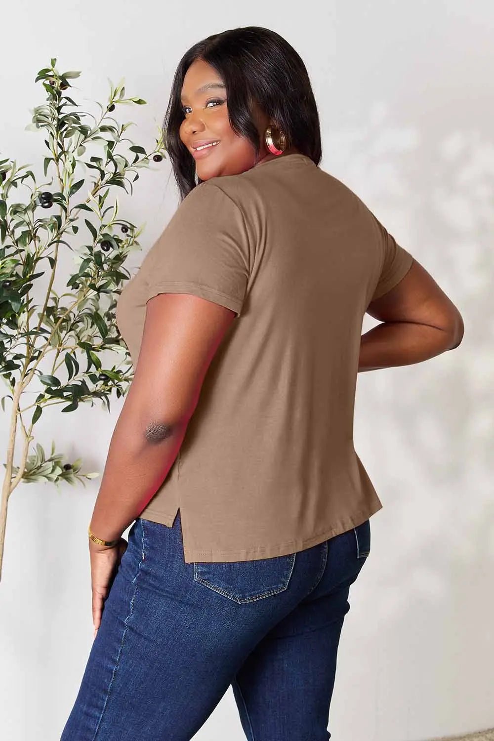 Basic Bae Full Size Round Neck Short Sleeve T-Shirt by Trendsi