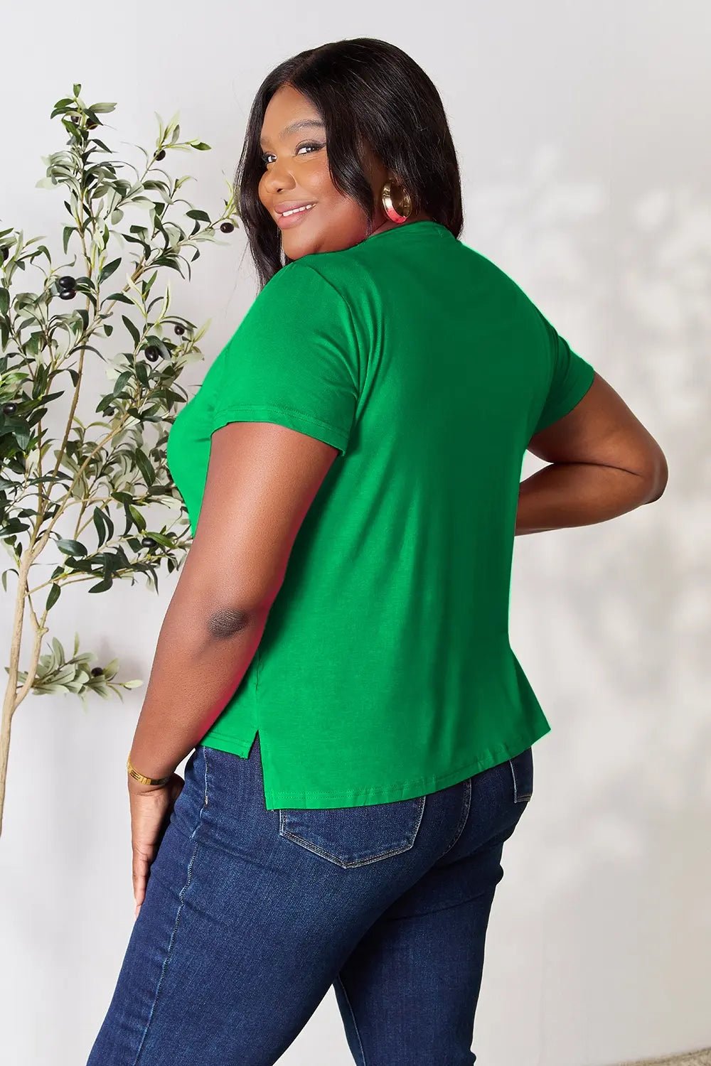 Basic Bae Full Size Round Neck Short Sleeve T-Shirt - Grace & Grit Boutique