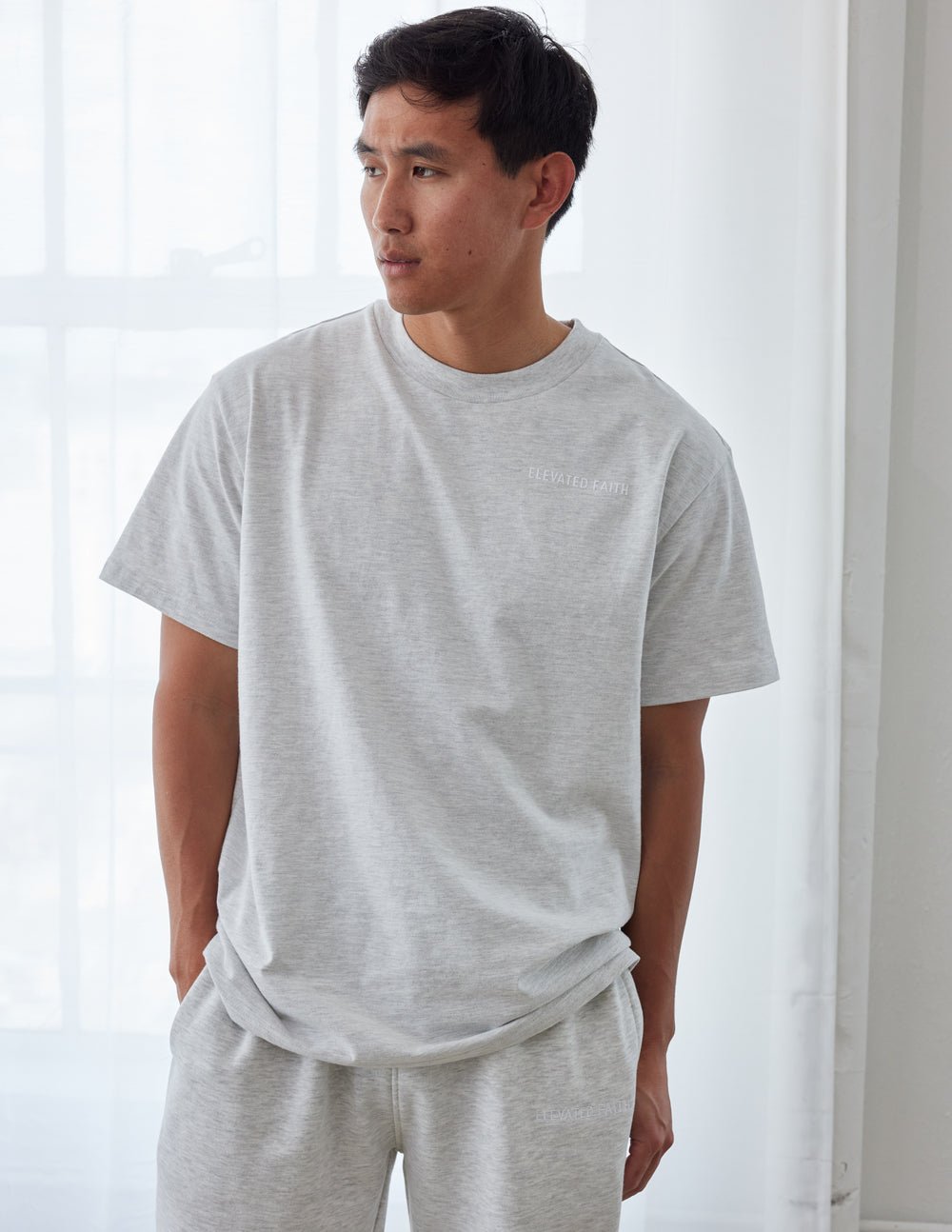 Basics Cloud Grey Unisex Tee - Grace & Grit Boutique