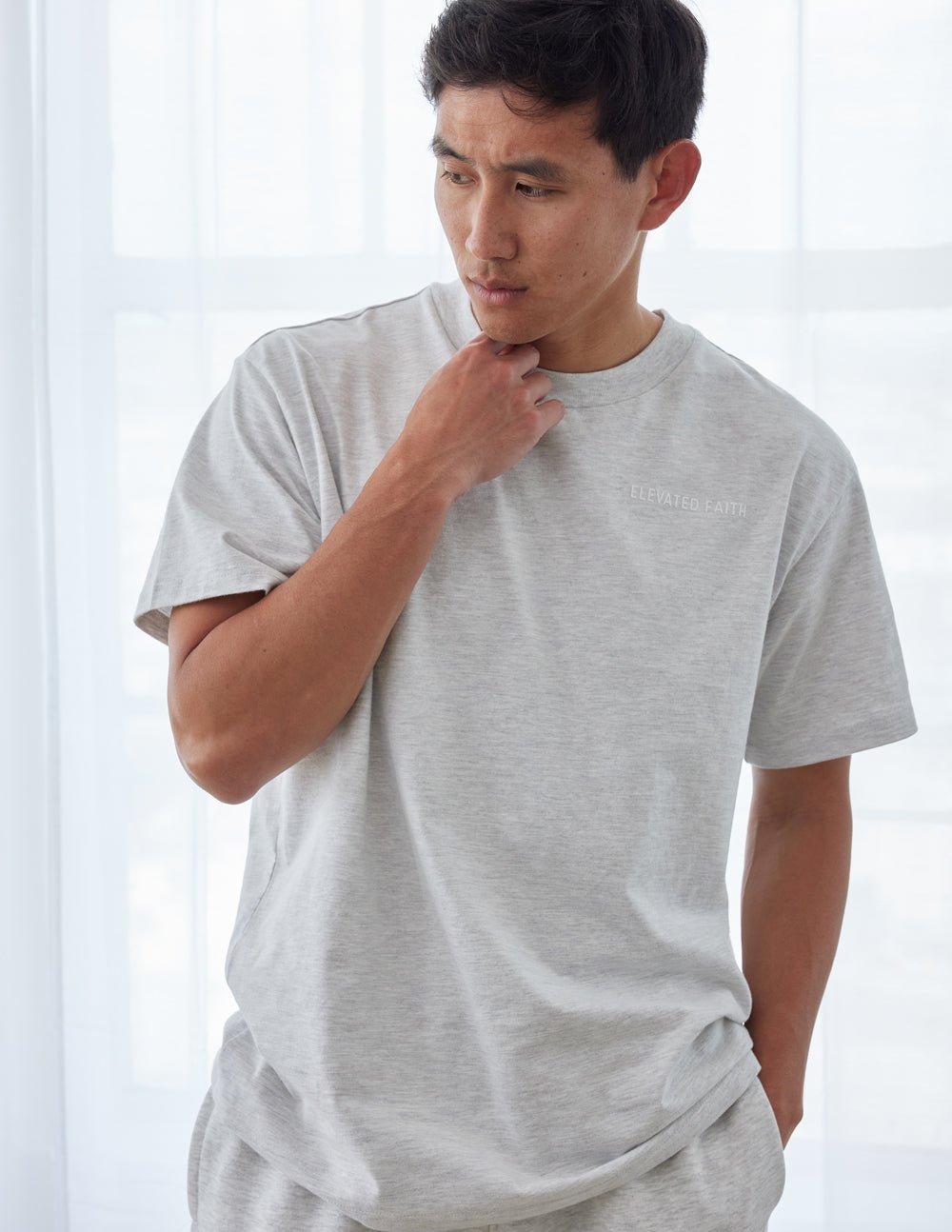 Basics Cloud Grey Unisex Tee - Grace & Grit Boutique