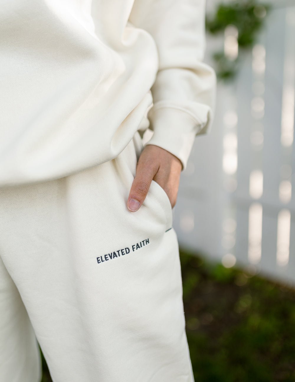 Basics White Sand Unisex Sweatpant - Grace & Grit Boutique