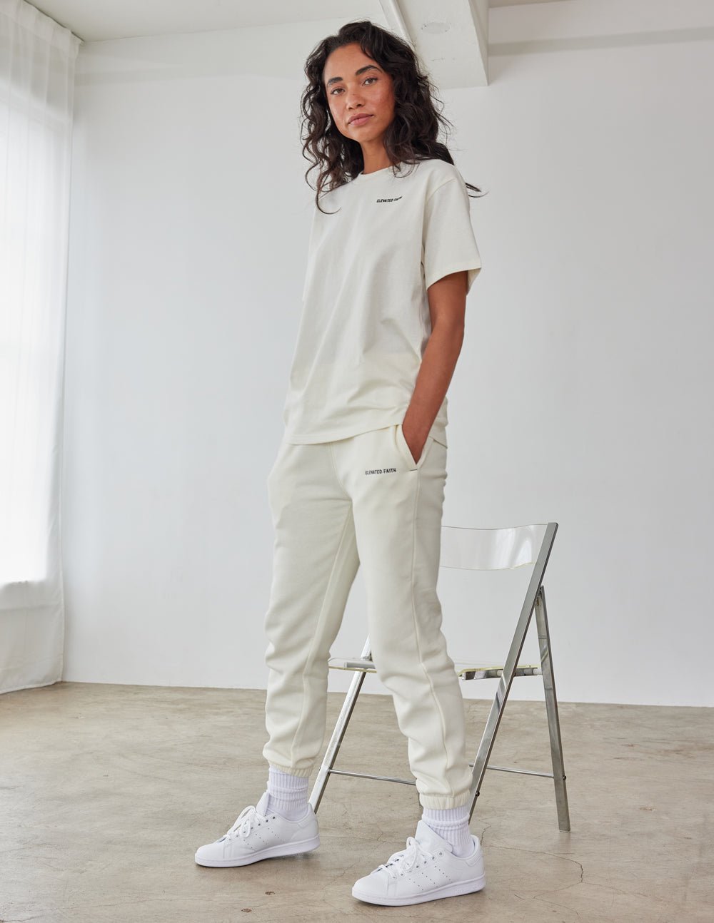 Basics White Sand Unisex Sweatpant - Grace & Grit Boutique