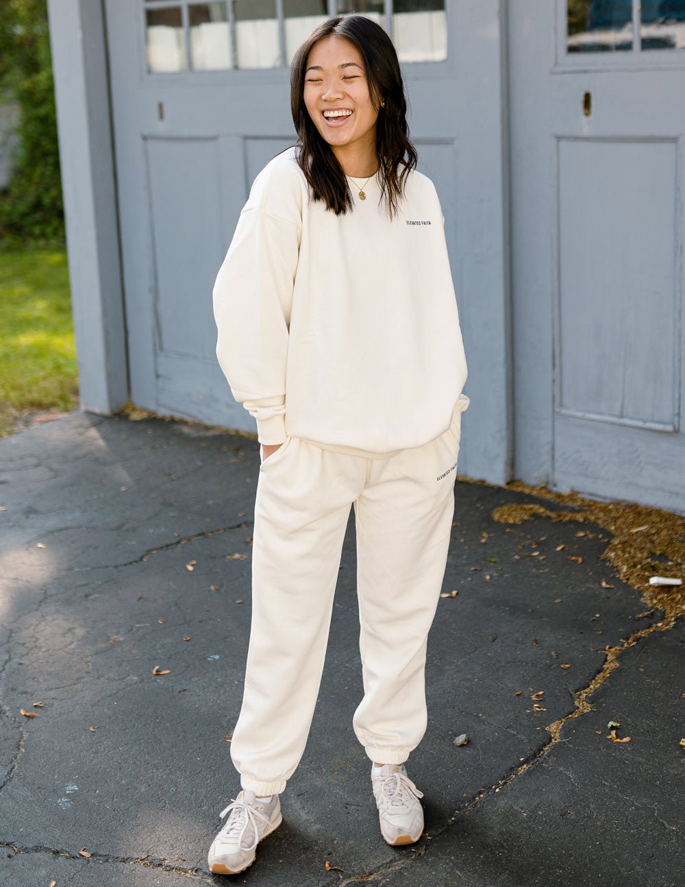 Basics White Sand Unisex Sweatpant - Grace & Grit Boutique