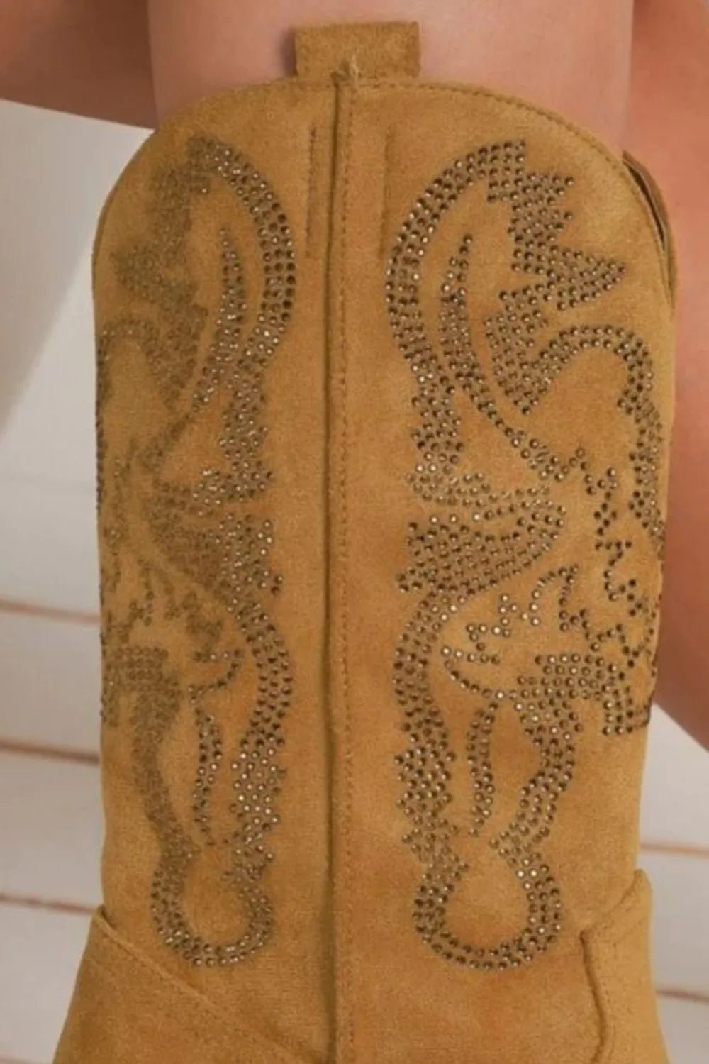 Beast Fashion Rhinestone Detail Point Toe Boots - Grace & Grit Boutique