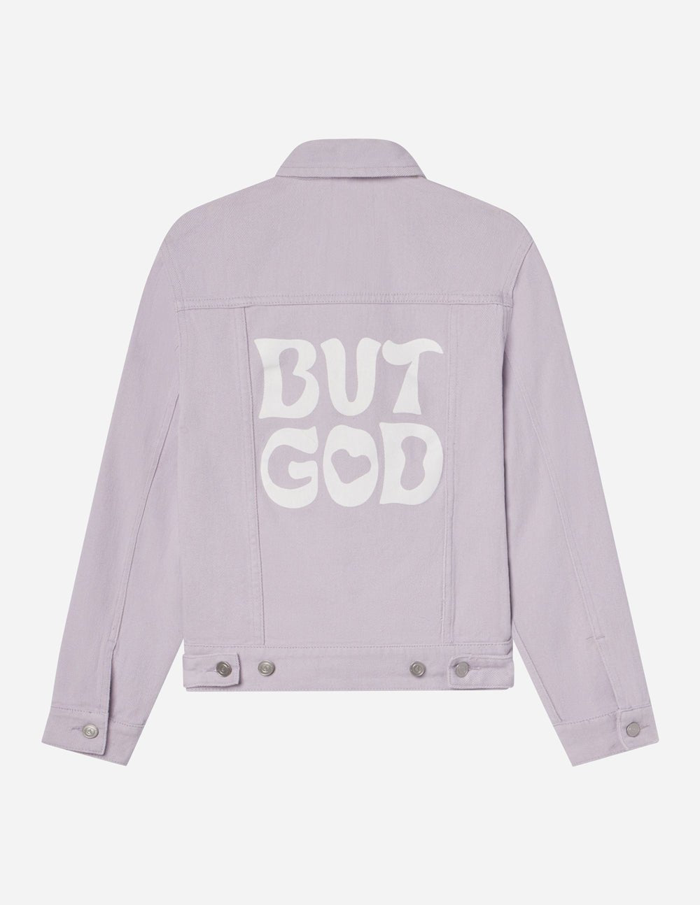 But God Cropped Denim Jacket - Grace & Grit Boutique