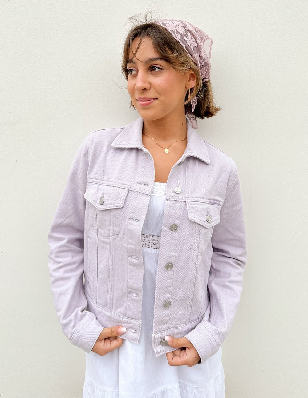 But God Cropped Denim Jacket - Grace & Grit Boutique