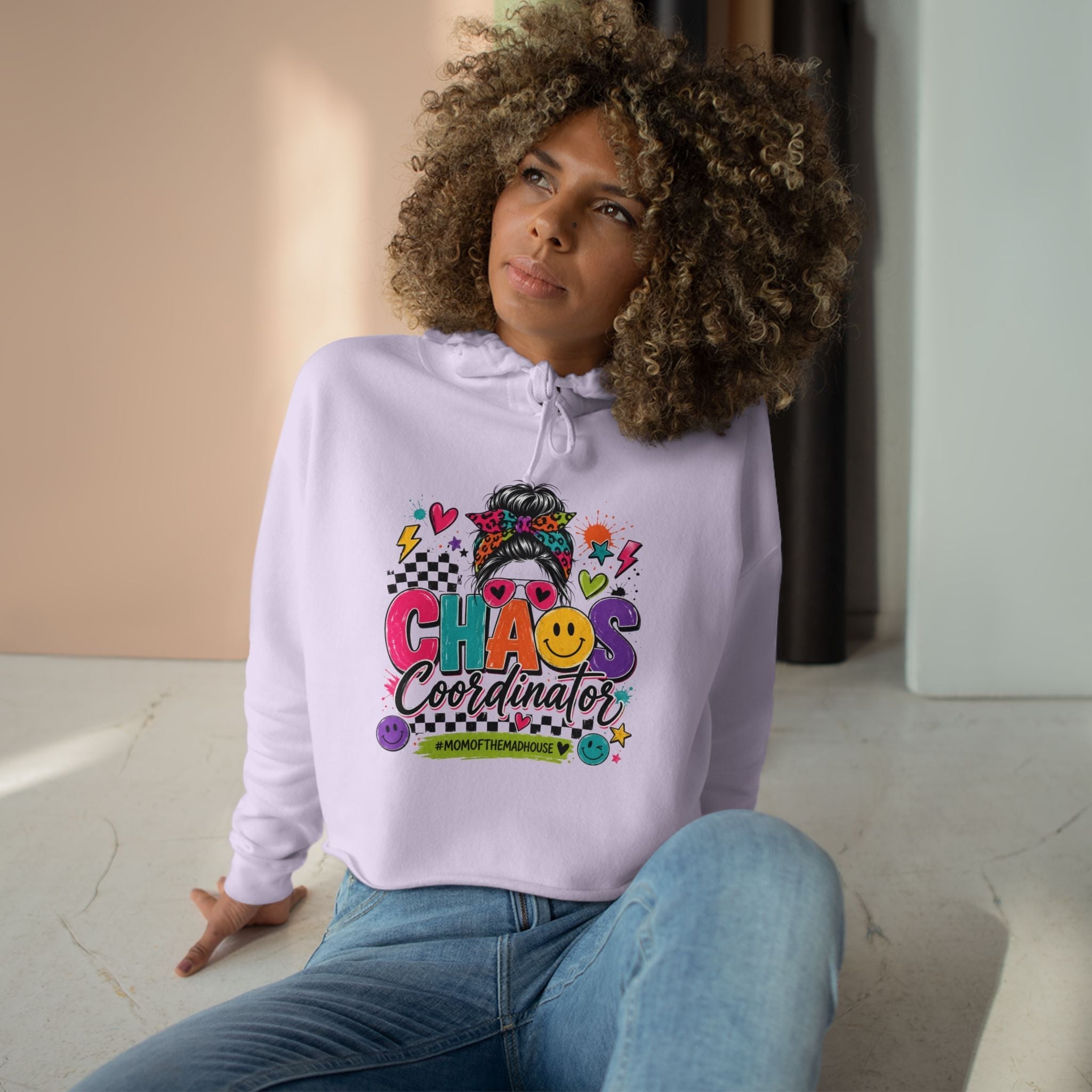 Chaos Coordinator Crop Hoodie | Mom Graphic Sweatshirt - Grace & Grit Boutique