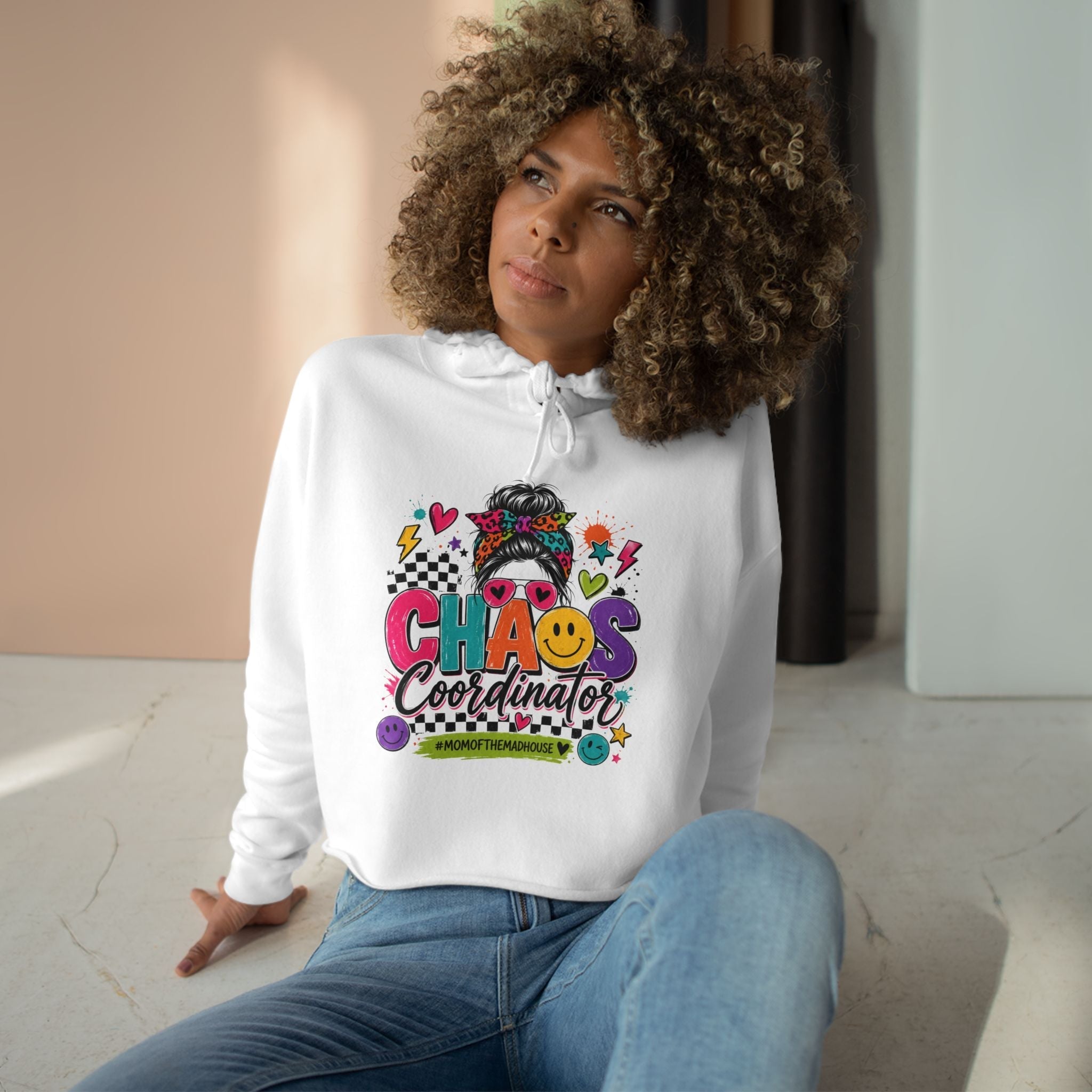 Chaos Coordinator Crop Hoodie | Mom Graphic Sweatshirt - Grace & Grit Boutique