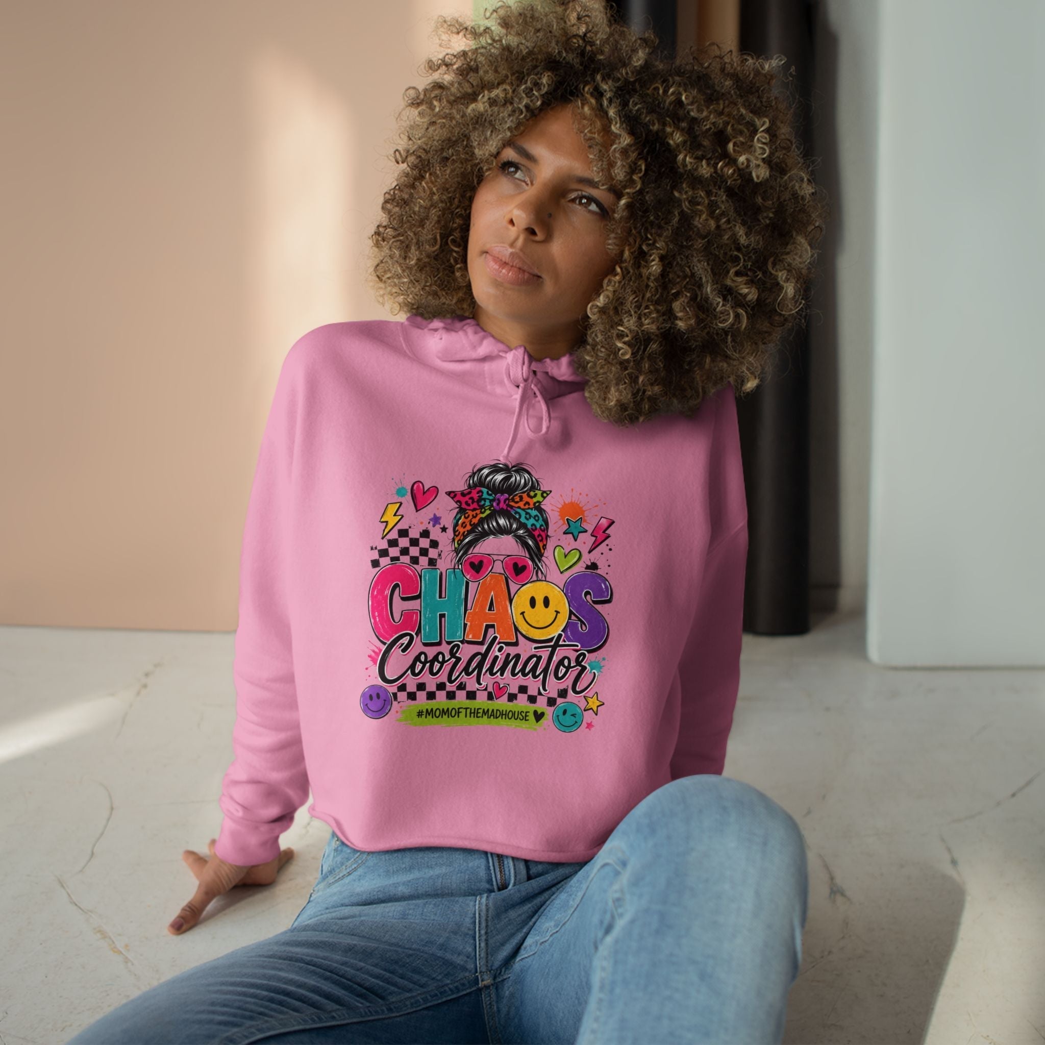Chaos Coordinator Crop Hoodie | Mom Graphic Sweatshirt - Grace & Grit Boutique