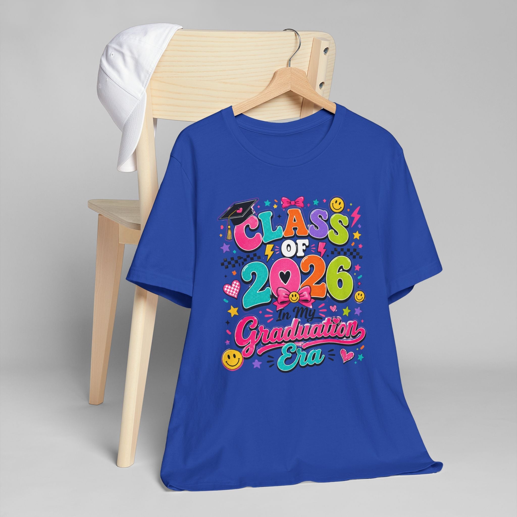 Class of 2026 Senior Graduation T-Shirt Cute Colorful Senior Tee by Printify