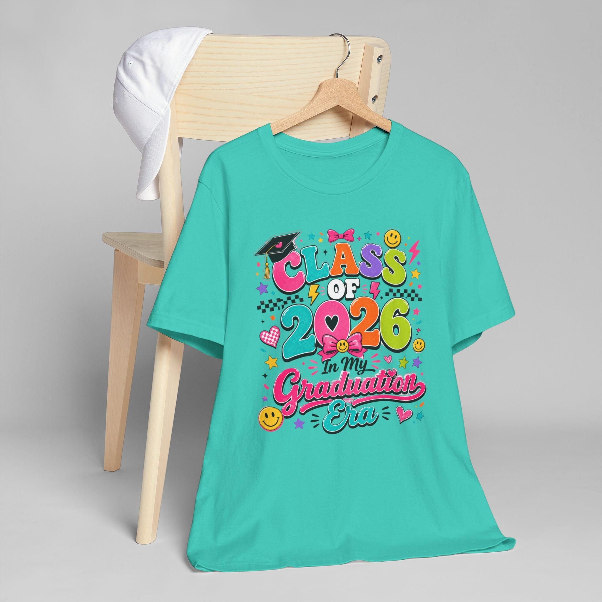 Class of 2026 Senior Graduation T-Shirt Cute Colorful Senior Tee by Printify