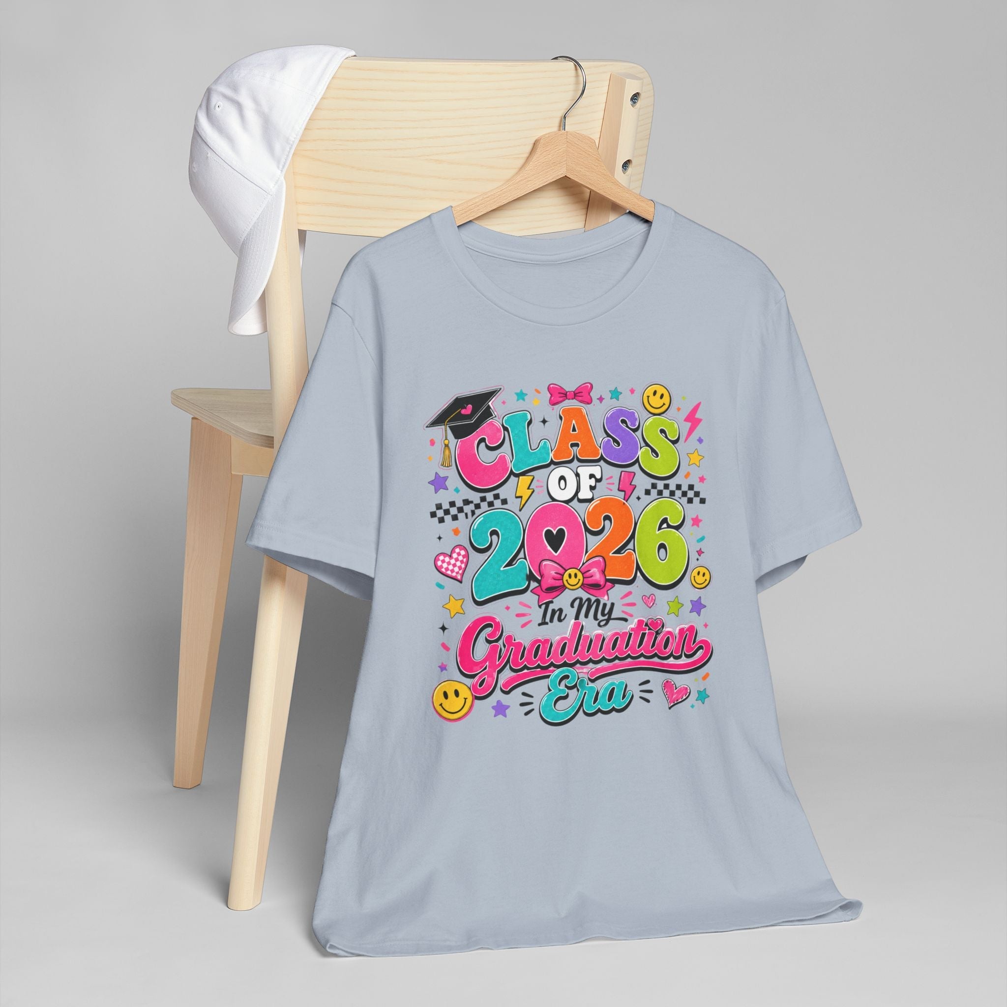 Class of 2026 Senior Graduation T-Shirt Cute Colorful Senior Tee by Printify