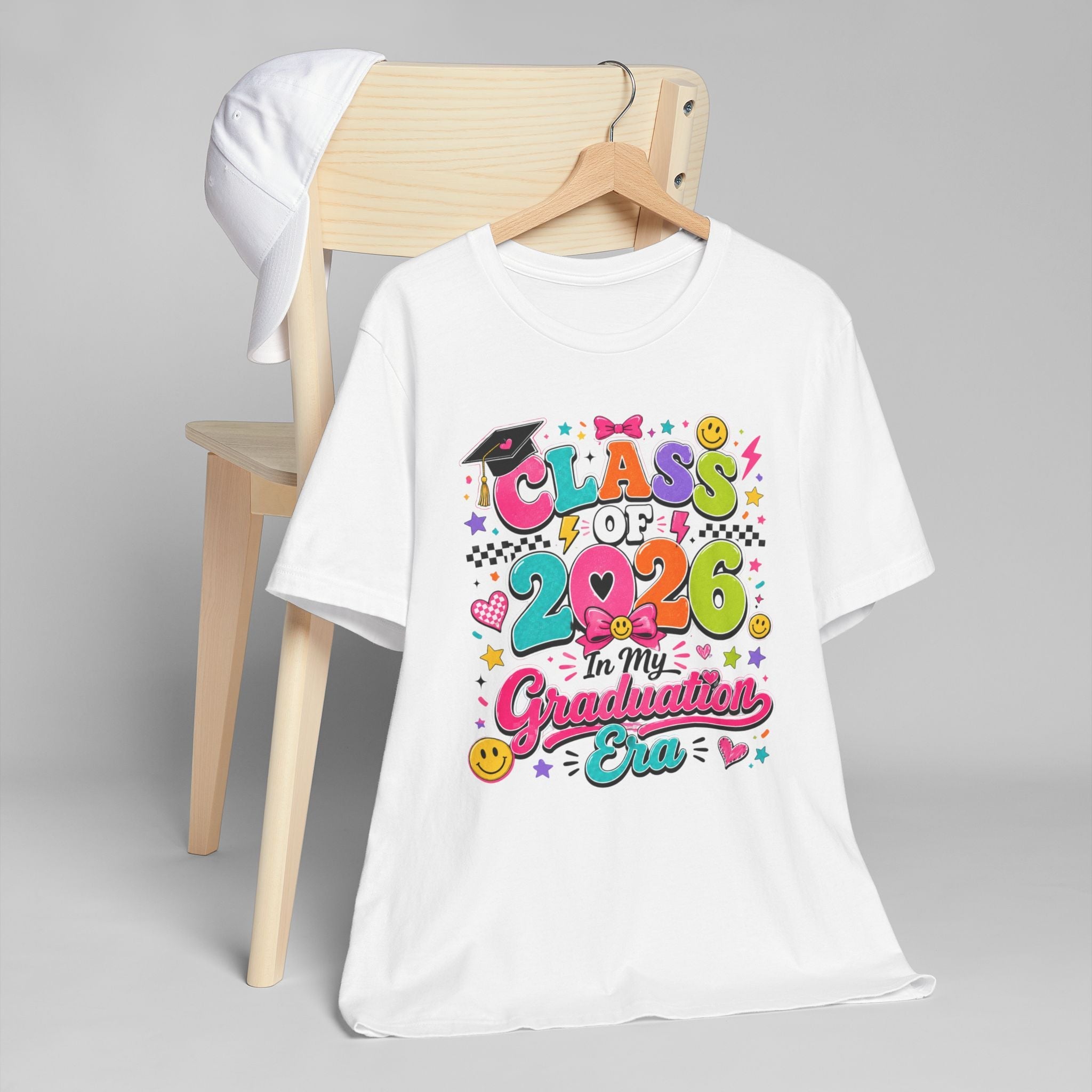 Class of 2026 Senior Graduation T-Shirt Cute Colorful Senior Tee by Printify
