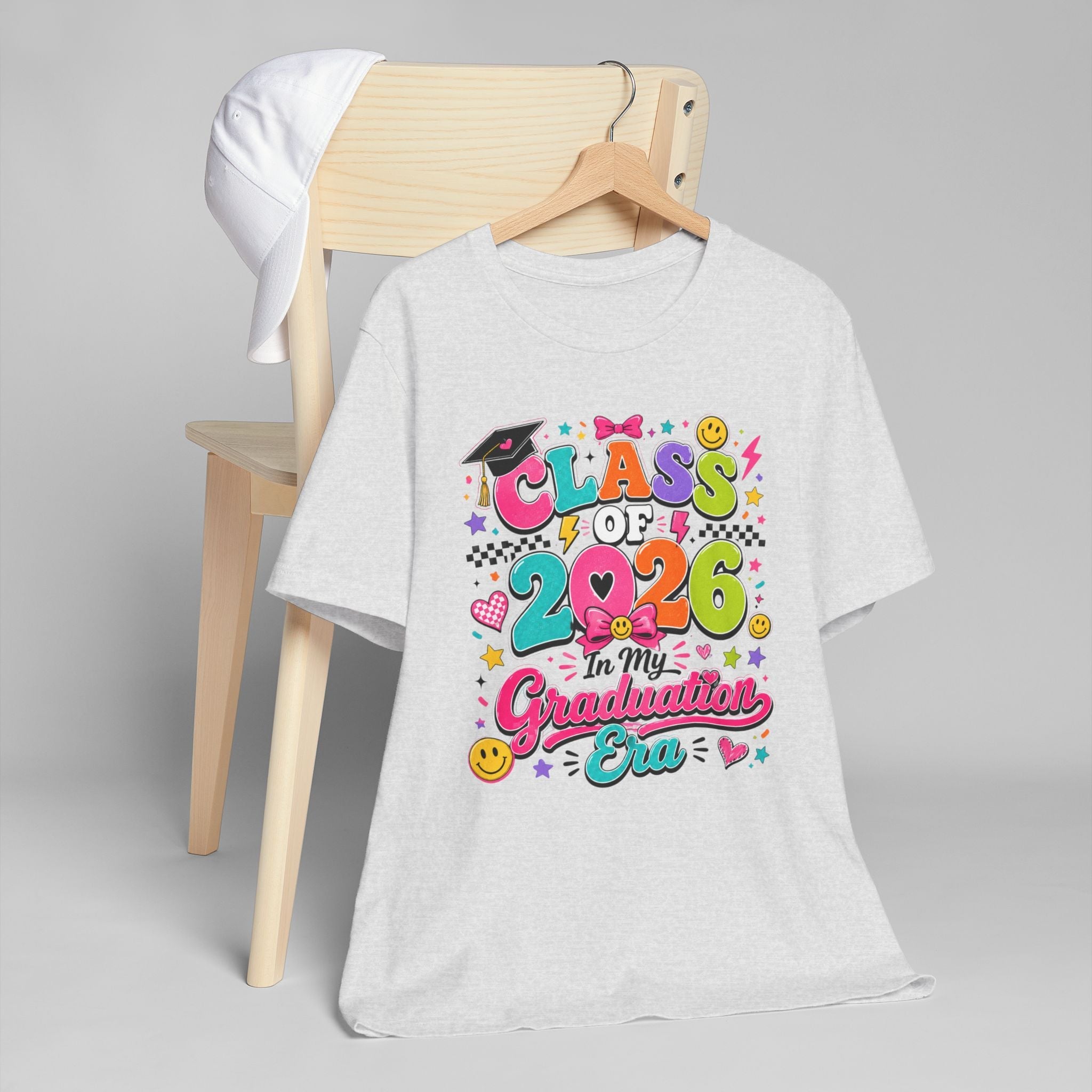 Class of 2026 Senior Graduation T-Shirt Cute Colorful Senior Tee by Printify