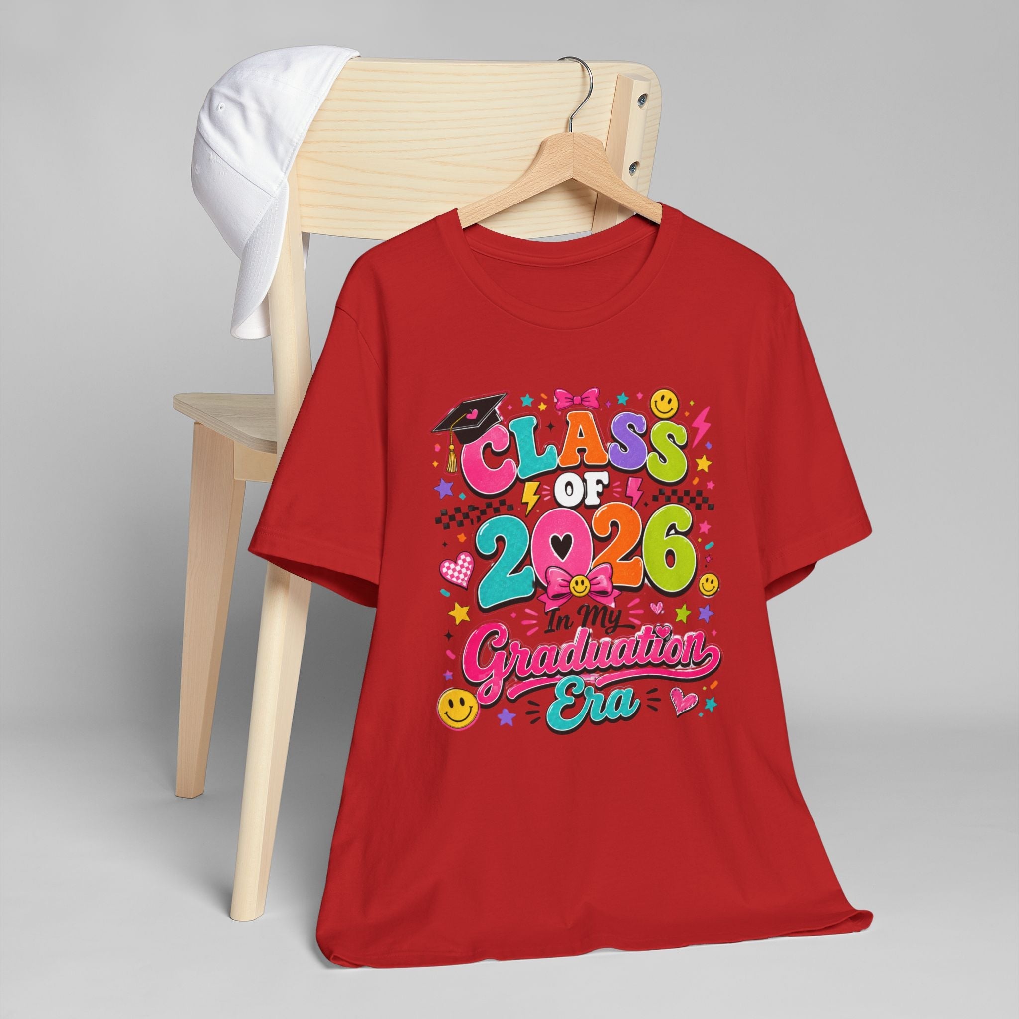 Class of 2026 Senior Graduation T-Shirt Cute Colorful Senior Tee by Printify