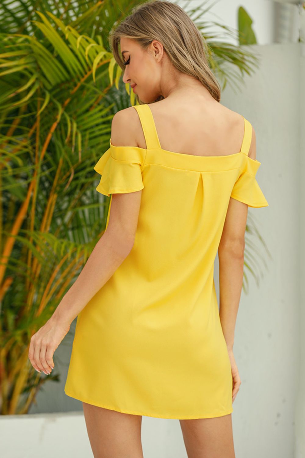Cold - Shoulder Mini Dress - Grace & Grit Boutique