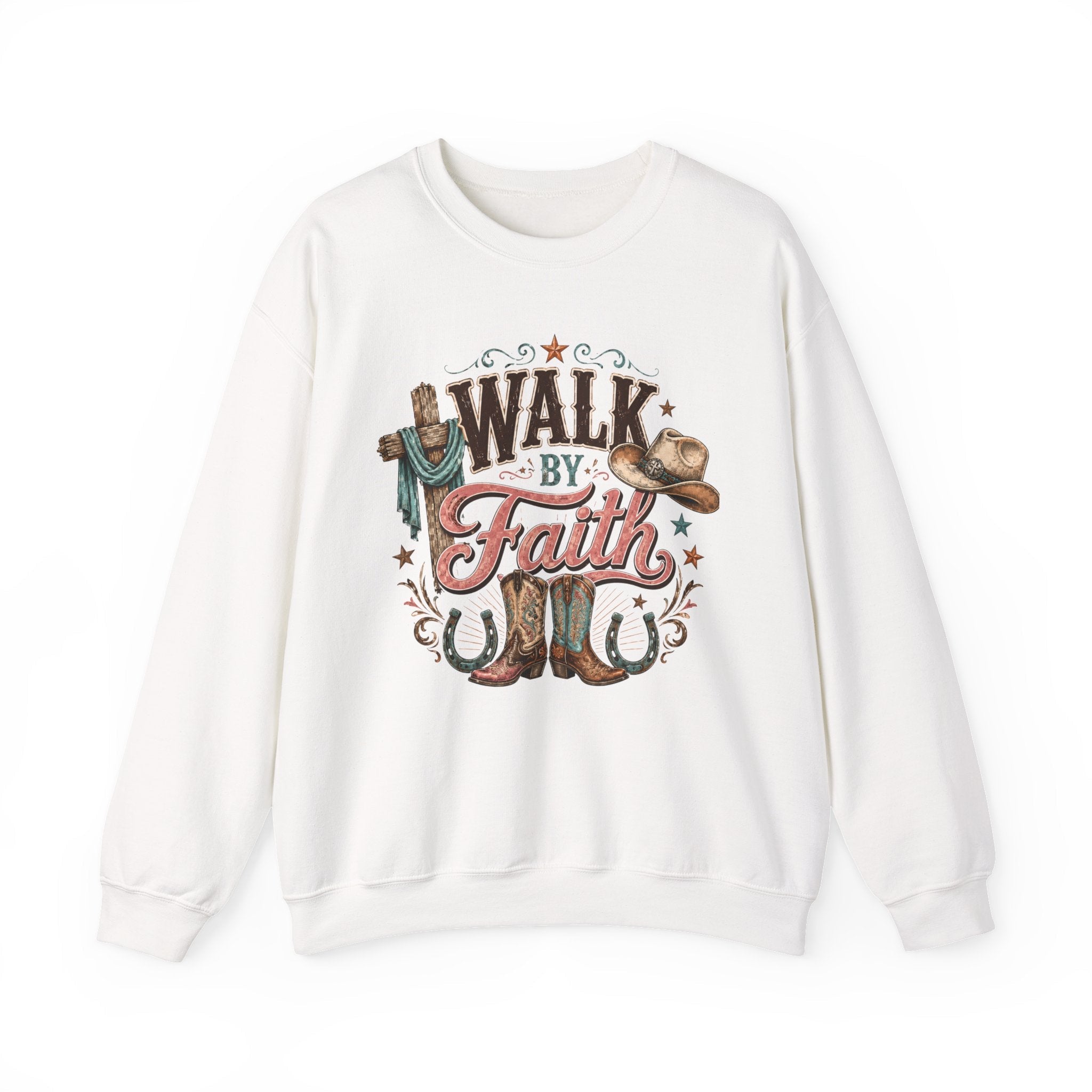 Cozy Mama Cowboy Boots and Hat Sweatshirt - Grace & Grit Boutique