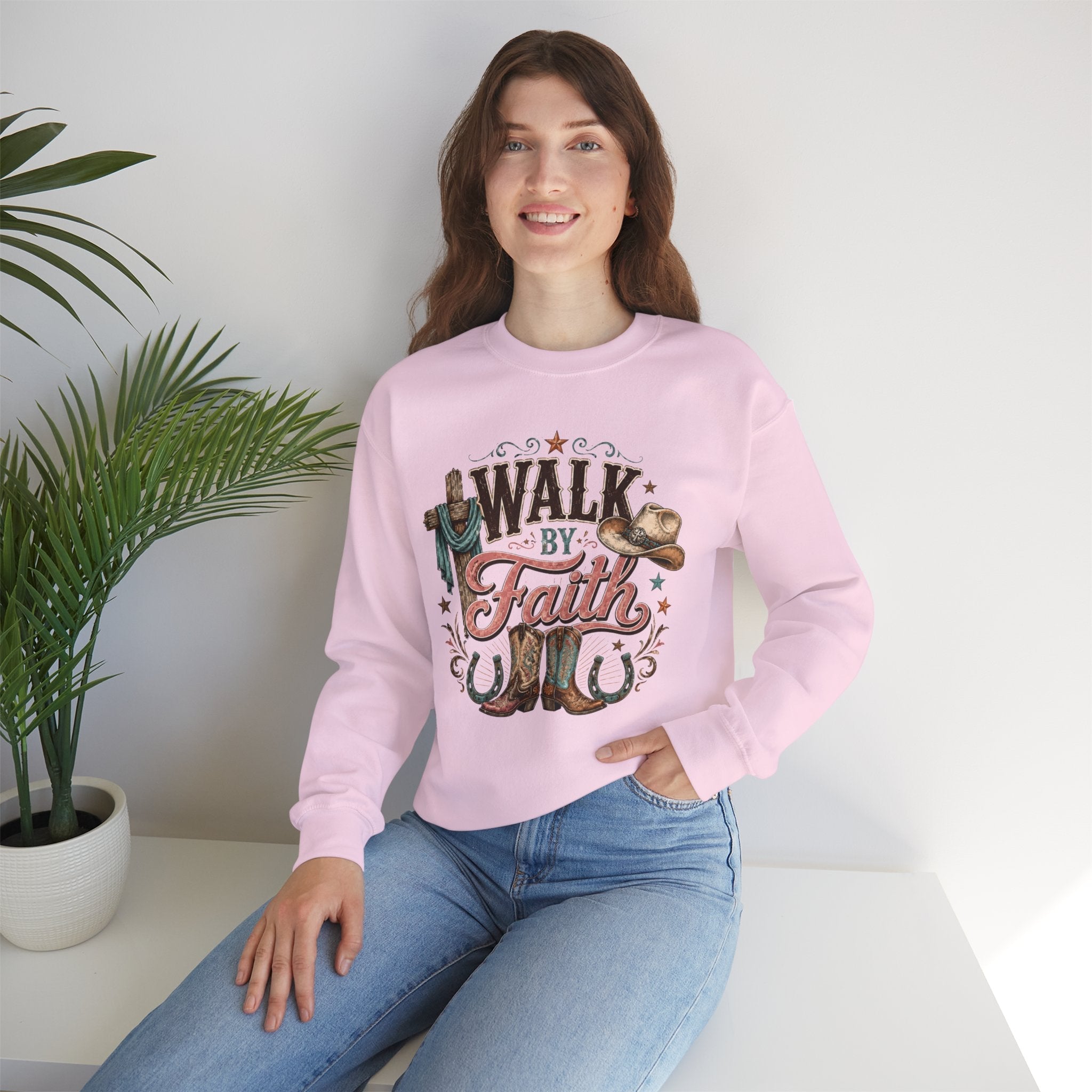Cozy Mama Cowboy Boots and Hat Sweatshirt - Grace & Grit Boutique