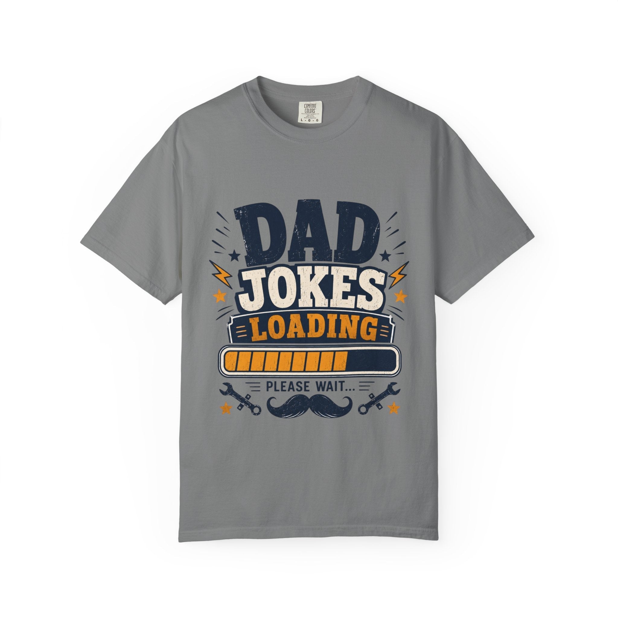 Dad Jokes Loading T-Shirt — Funny Father’s Day/New Dad Gift by Printify