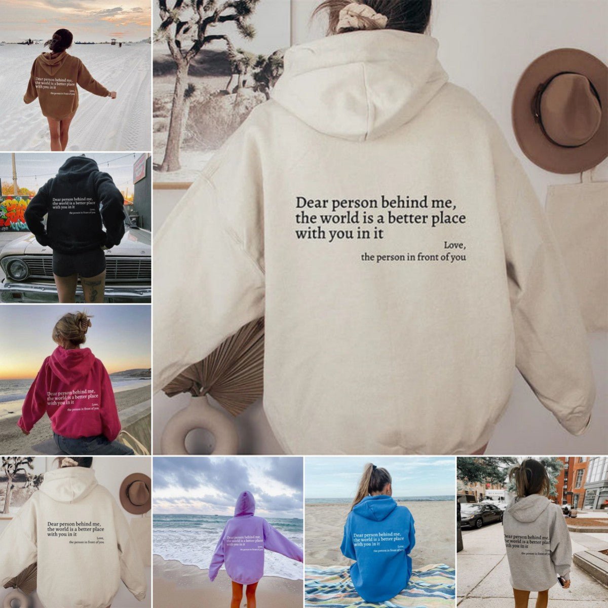 Dear Person Behind Me,the World Is A Better Place,with You In It,love,the Person In Front Of You,Women's Plush Letter Printed Kangaroo Pocket Drawstring Printed Hoodie Unisex Trendy Hoodies - Grace & Grit BoutiqueDear Person Behind Me,the World Is A Better Place,with You In It,love,the Person In Front Of You,Women's Plush Letter Printed Kangaroo Pocket Drawstring Printed Hoodie Unisex Trendy HoodiesHoodieGrace & Grit1Grace & Grit Boutique
