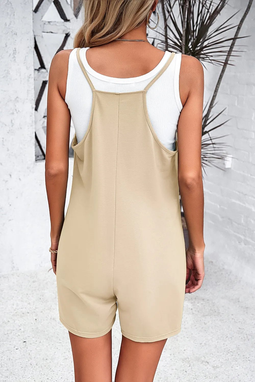 Devine Spaghetti Strap Romper with Pockets - Grace & Grit Boutique