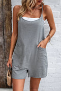 Devine Spaghetti Strap Romper with Pockets - Grace & Grit Boutique