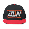 DLN Embroidered Flat Bill Cap – White Snapback Hat with Bold Patch Logo - Grace & Grit Boutique
