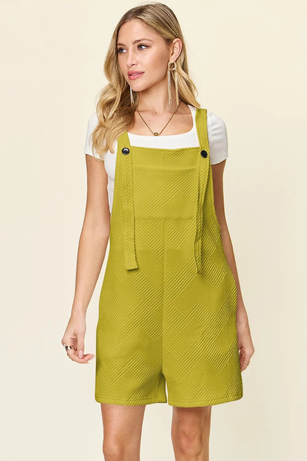 Double Take Full Size Texture Sleeveless Romper by Trendsi