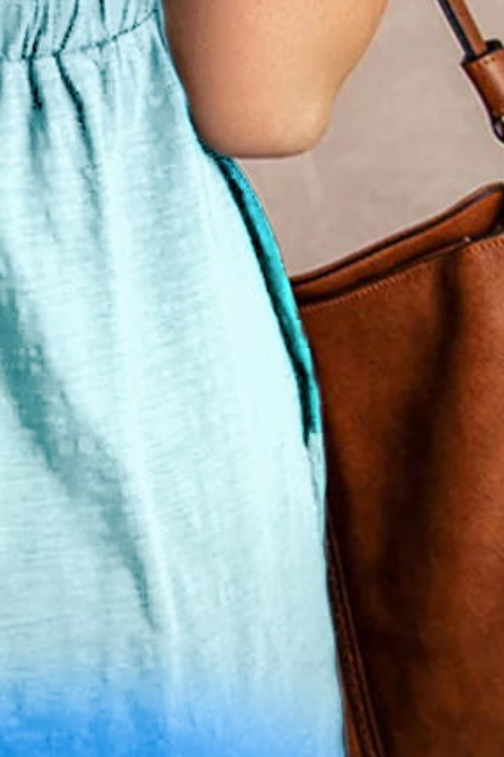 Double Take Scoop Neck Buttoned Sleeveless Magic Dress with Pockets - Grace & Grit Boutique