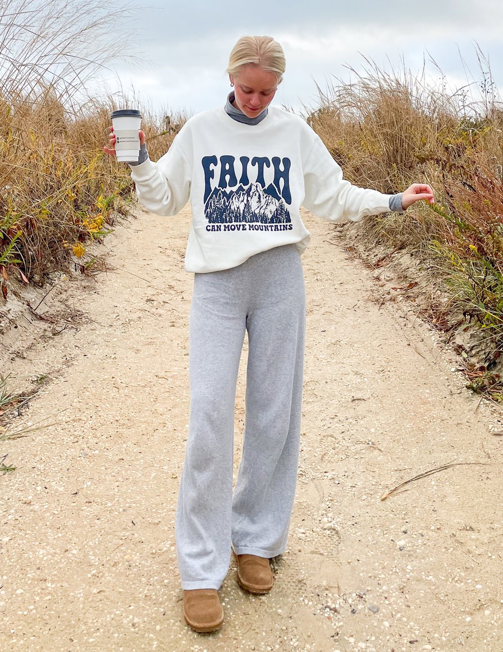 Faith Can Move Mountains Unisex Crewneck - Grace & Grit Boutique