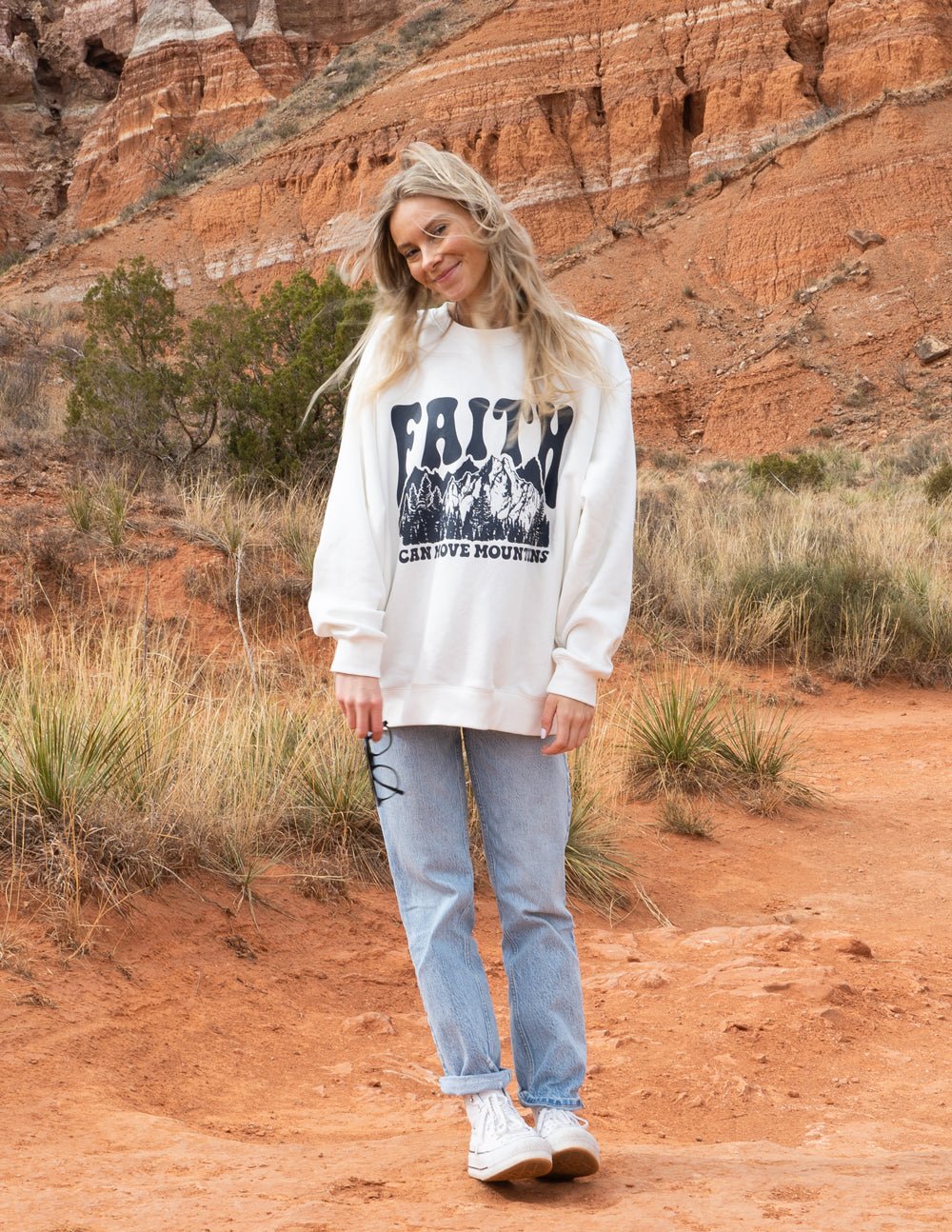Faith Can Move Mountains Unisex Crewneck - Grace & Grit Boutique