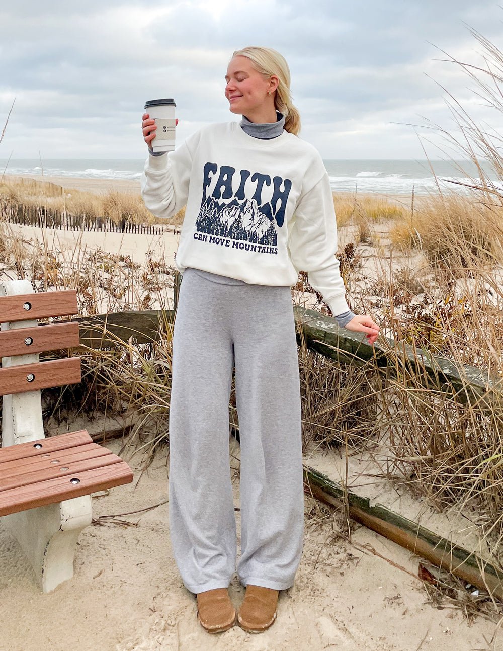 Faith Can Move Mountains Unisex Crewneck - Grace & Grit Boutique