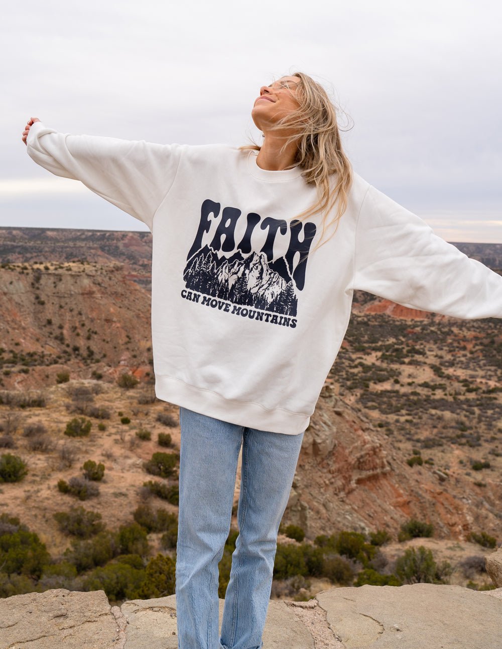 Faith Can Move Mountains Unisex Crewneck - Grace & Grit Boutique