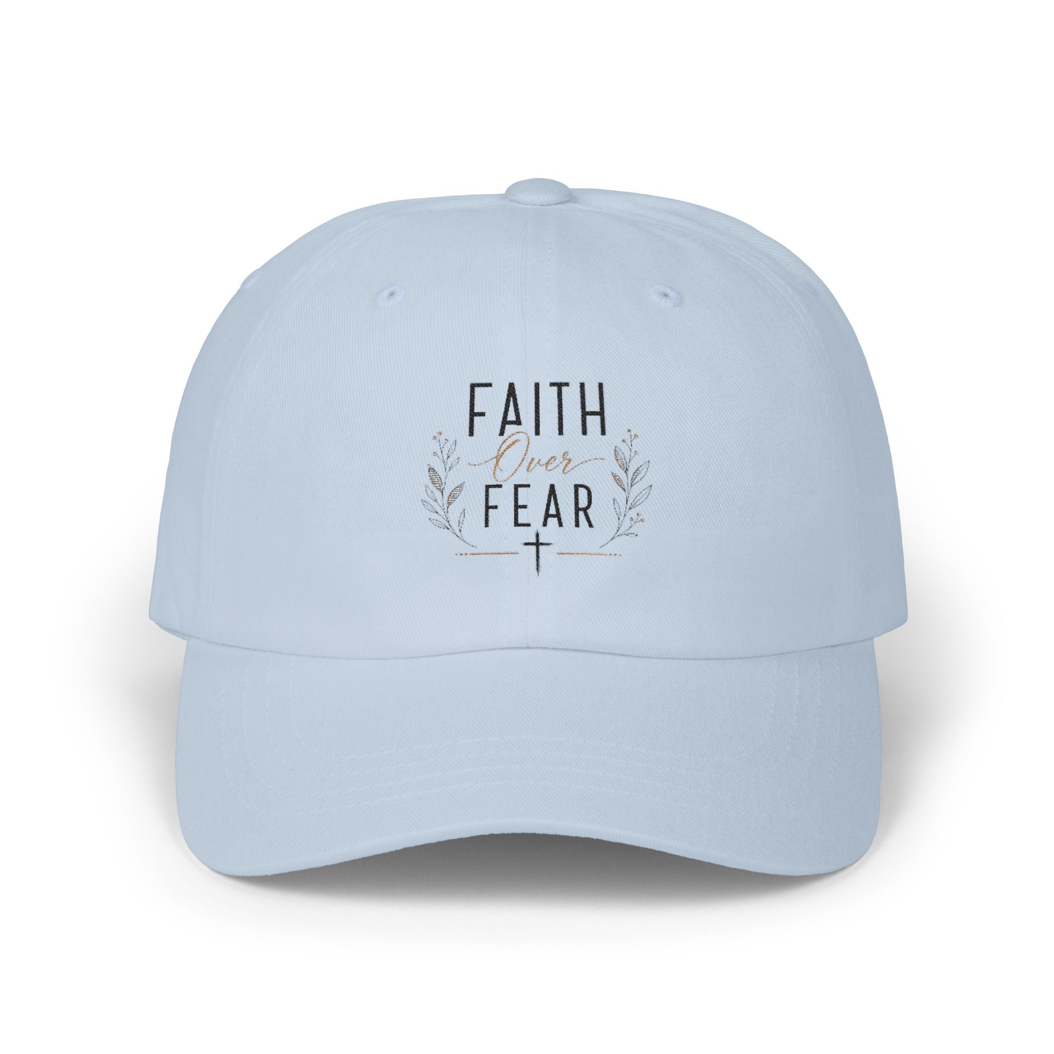 Faith Over Fear Cap — Minimal Christian Baseball Hat - Grace & Grit Boutique