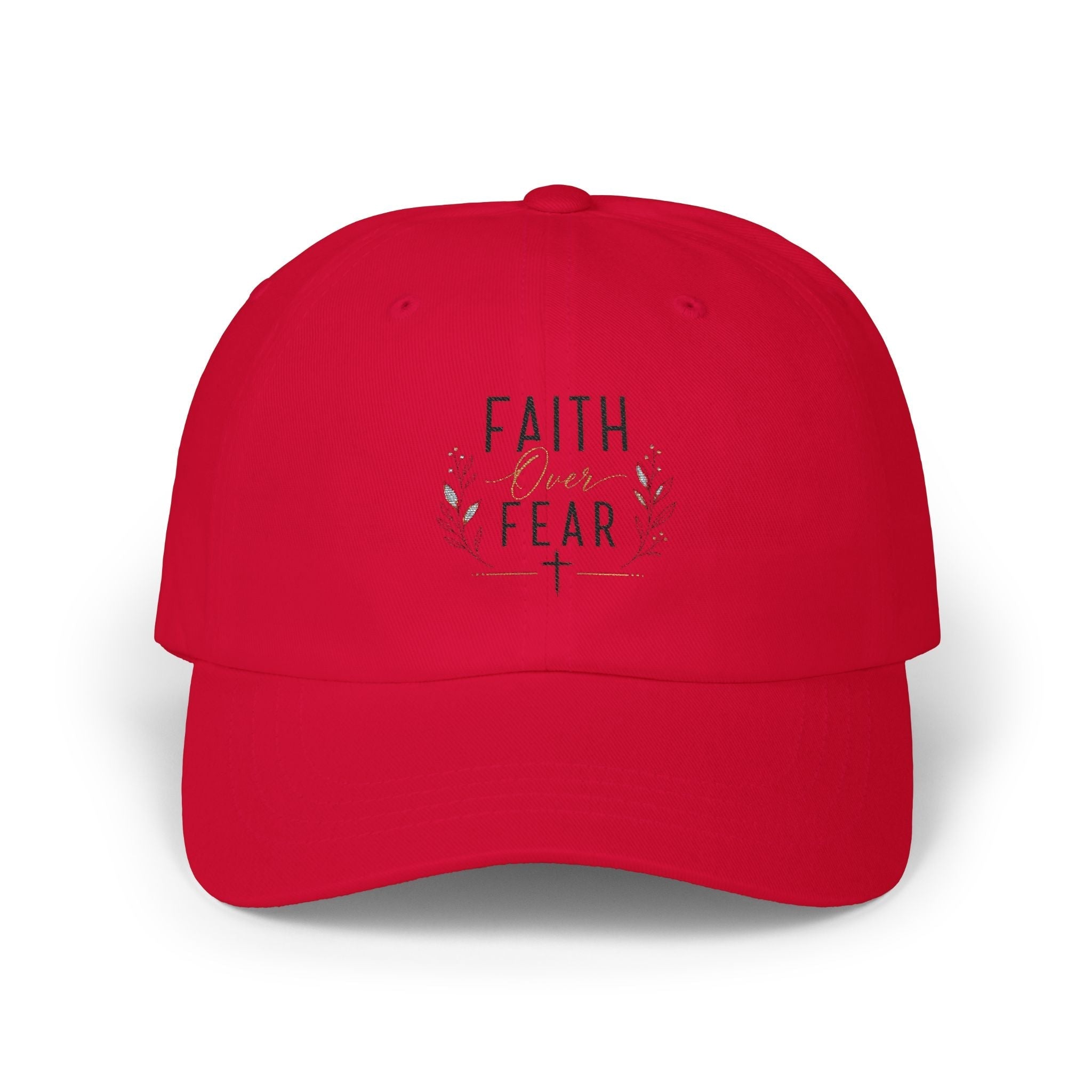 Faith Over Fear Cap — Minimal Christian Baseball Hat by Printify